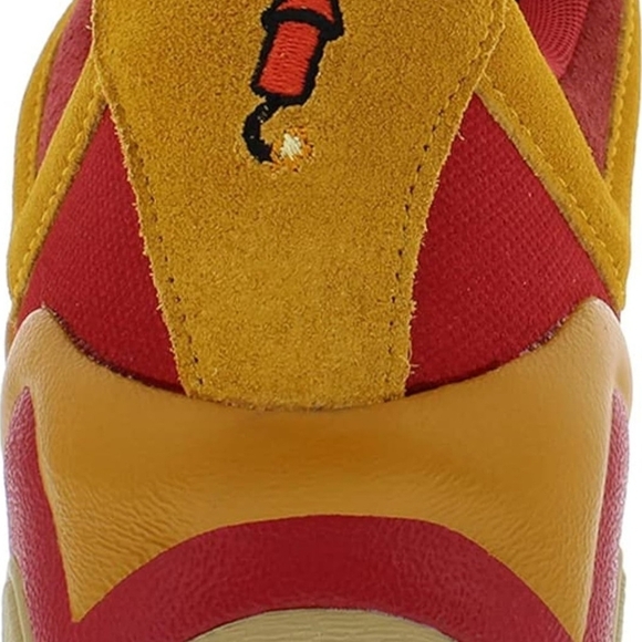 Reebok Question Mid Kids Size 3.5 GS Red Yellow Retro Basketball Shoes